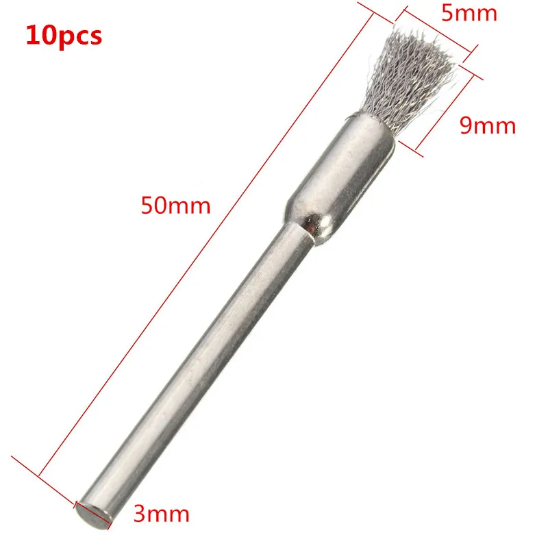 10 шт./компл. 22 мм Проволока из нержавеющей стали колеса кисть, дремель для вращающихся инструментов для мини-дрели Dremel полировки Dremel аксессуары
