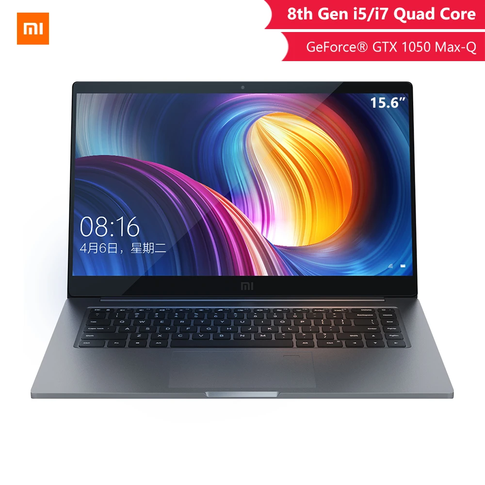 Xiaomi Mi Notebook Pro 15.6 Inch GTX 1050 Max-Q Intel Core i7 16G/i5 8G CPU NVIDIA 4GB GDDR5 Laptop Fingerprint Windows 10