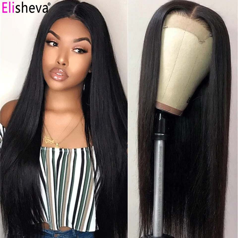 Bone Straight Human Hair Wig Straight Frontal Wig 4x4 Transparent Lace Wig 30 Inch Lace Front Wig Brazilian Hair PrePlucked Remy