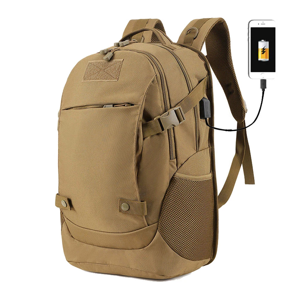40л USB зарядка походный Рюкзак Molle водонепроницаемый рюкзак для путешествий мужской Камуфляжный наружный рюкзак