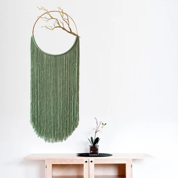 

Macrame Wall Hanging Handmade Creative Gift Dream Catcher Nordic Wedding Photo Background Fringed Wall Tapestry Boho Decor