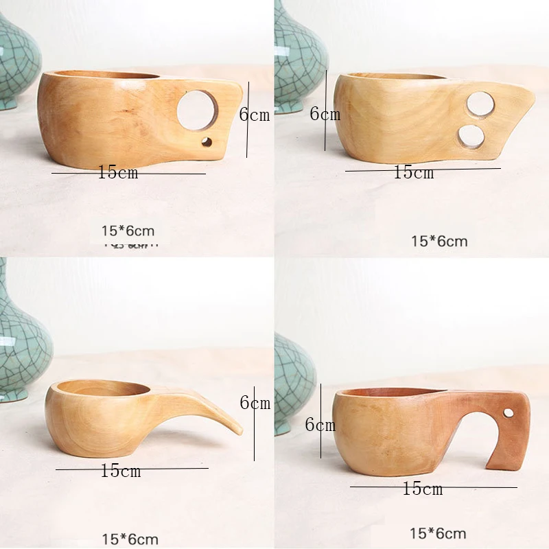 Скандинавском стиле ручной работы деревянная чашка кружки прочный Портативный древесины молока сока Кофе Чай чашки бутылка питьевой кружки для домашнего декора