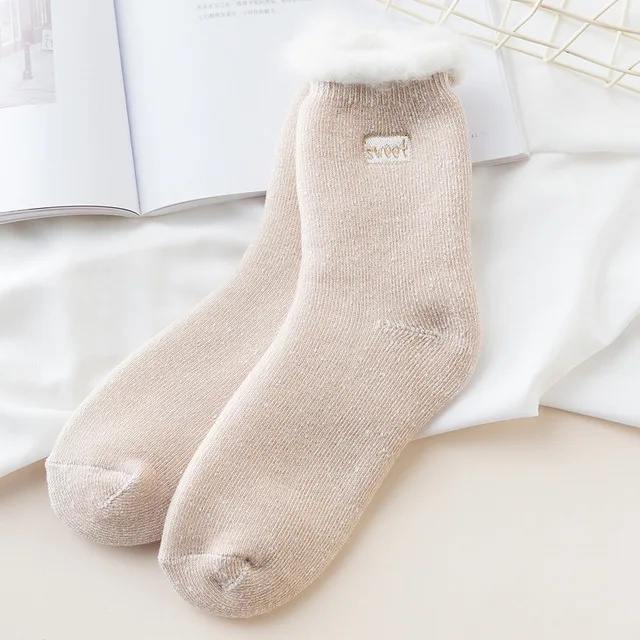 Seenimoe, женские зимние теплые носки, Повседневные Дышащие плотные носки, 3 пар/лот, женские цветные носки - Цвет: SO26KH