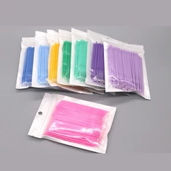 100Pcs Disposable Eyelash Brush Cleaning rod Eyebrow Eye Lip Pregnant eyelash swab Special for tattoo Cotton Swab
