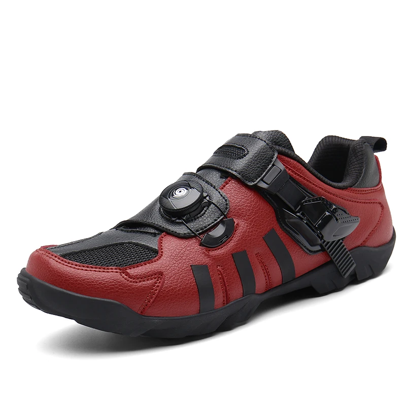 Cungel Breathable Pro Self-Locking Cycling Shoes Road Bike Bicycle Shoes Ultralight Athletic Racing Sneakers Zapatos Ciclismo - Color: WB-ZY-345-red