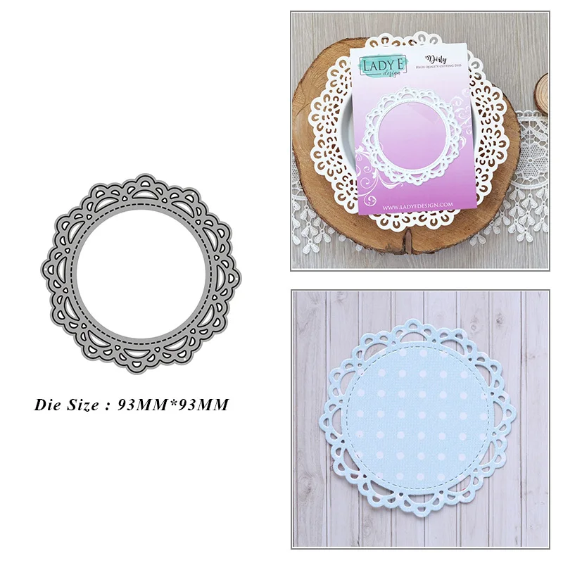 

Round Lace Background Frame Metal Cutting Dies for DIY Scrapbook Album Paper Card Decoration Crafts Embossing 2021 New Dies
