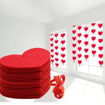 

16 Hearts With Rope Romantic Wedding Wedding Room Decor Layout DIY Garland Creative Love Curtain Wedding Supplies 2020 hot