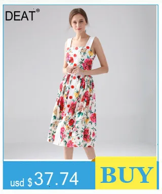 [DEAT] 2020 Beach Style Dress Women Elastic Pleat Back Sling Sleeveless Floral Cascading Ruffle Elegant New Summer Fashion AM273