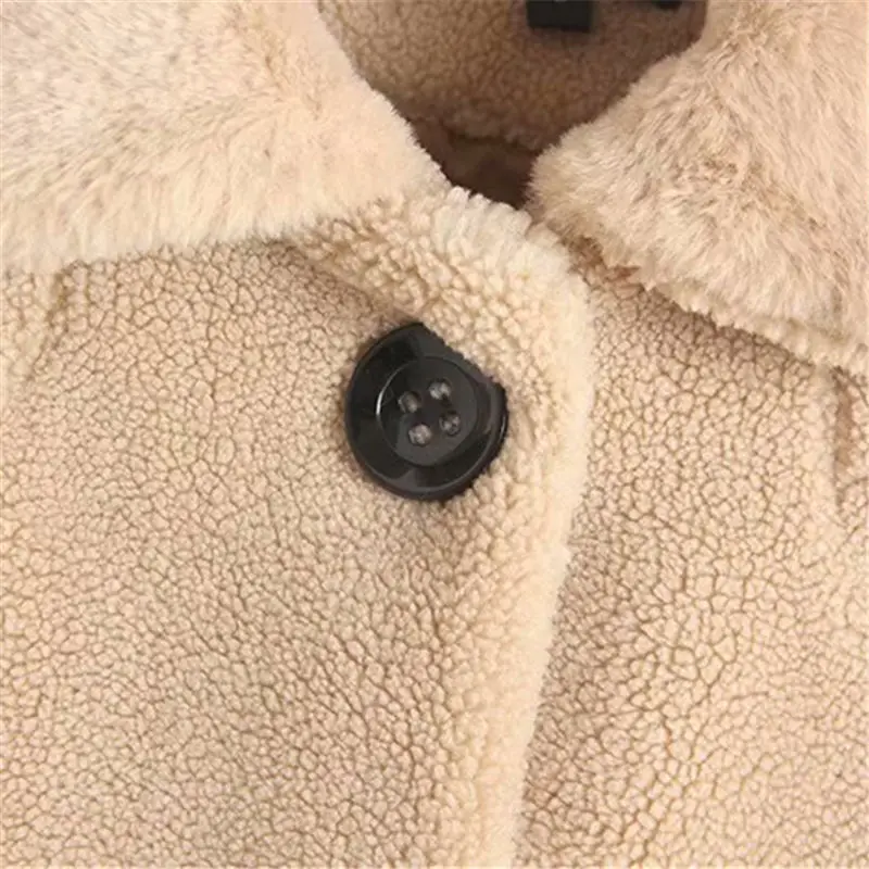 Women Faux Fur Coat Winter Warm Long Teddy Coat Fashion Long Parka Lamb Fur Jacket Female Casual Outwear