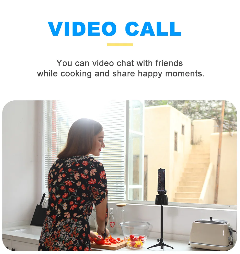 Capture Genie Rechargeable 360 Rotation Face tracking Selfie Stick Tripod Object Tracking Holder Camera Gimbal for Vlog Video