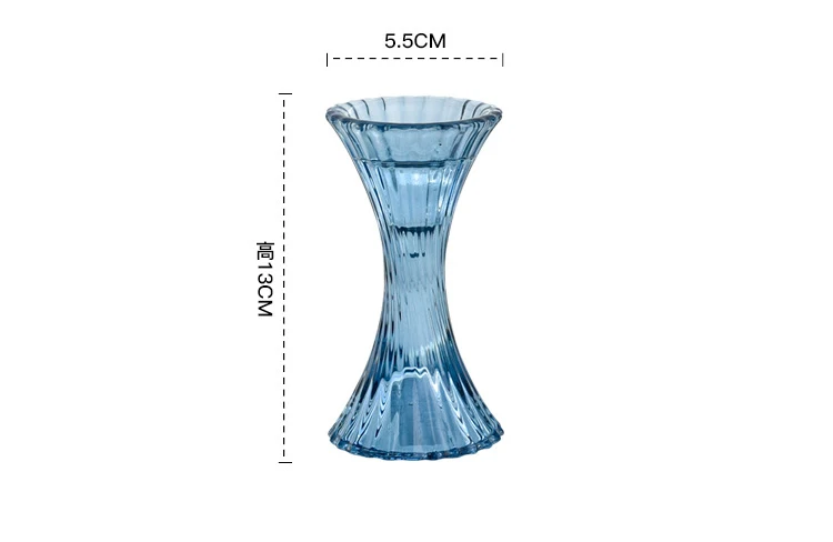 Nordic ins style creative glass candle holder decoration simple home model room dining table restaurant window shooting props