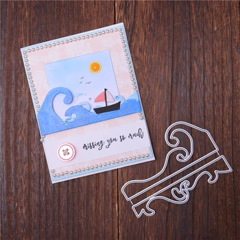 

DiyArts Sea Wave Metal Cutting Dies Craft Stencil Punching Templates Scrapbooking Decorative Embossing Mold free shipping New