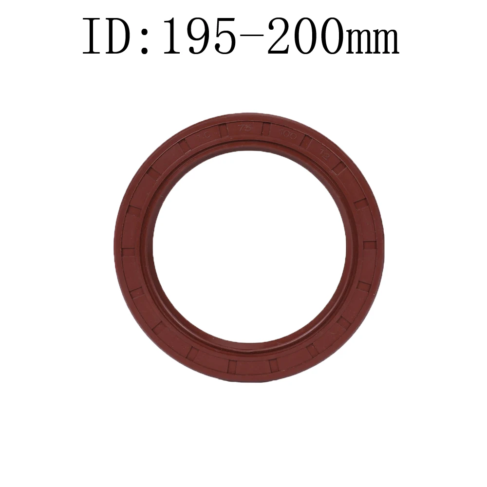 1PC ID 195/200*220*230*240*250 Mm FKM Gasket Acid Resistance Fluorine Rubber Skeleton TC Oil Seal Double Lip With Garter