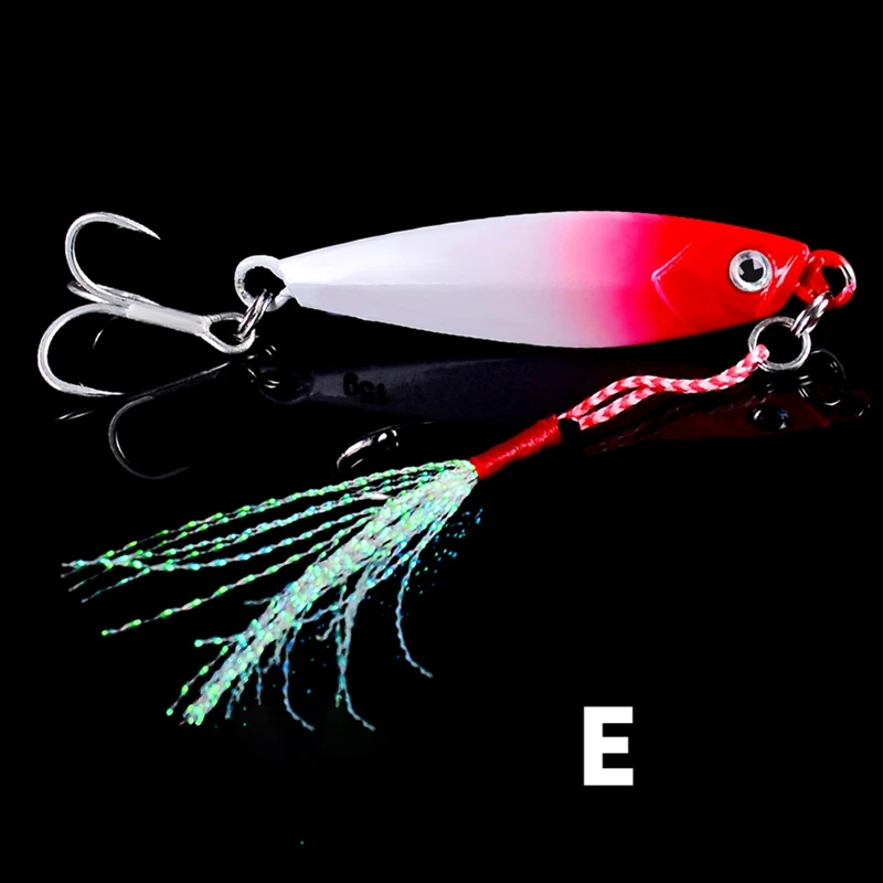30g 75mm Artificial Bait Reusable Metal Lure Jigging Spoon Freshwater Saltwater Fishing Accessories With Dual Hooks