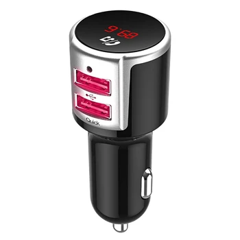 

Car Bluetooth Multi-Function Player, Wireless FM Transmitter, Voice Navigation Playback, with Dual USB, 3.0A Smart Fast Charge,