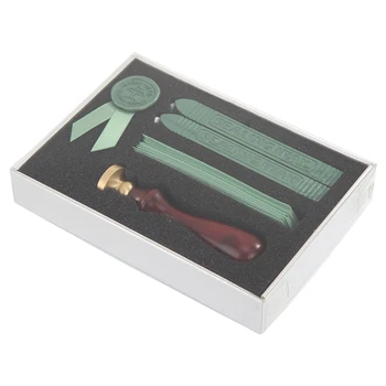 

Fire Paint Seal Set with Ribbons Sealing Wax Stamp DIY Handmade Handcraft Wedding Birthday Party invitation Holiday card