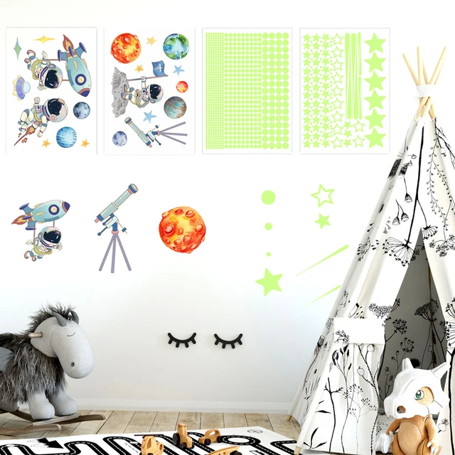 1 set Luminous 3D Star Moon Dot Wall Stickers Glow in the Dark Kids Room Bedroom Ceiling Stars Shine in the Dark dropshipping 3
