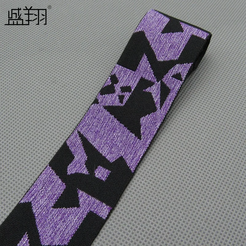 Purple Meetee 2/5M(4 см) Высокое качество резиновая нейлоновая цветная эластичная лента тесьма пояс растягивающаяся лента DIY аксессуары для шитья одежды - Цвет: Purple