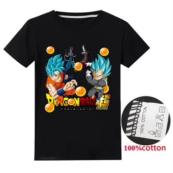 

2020 New Dragon Ball Z Children Clothing T Shirt Kids Hoodies Boys Baby Sweatshirts Girl Toddler Top Spring Clothes short Sleeve