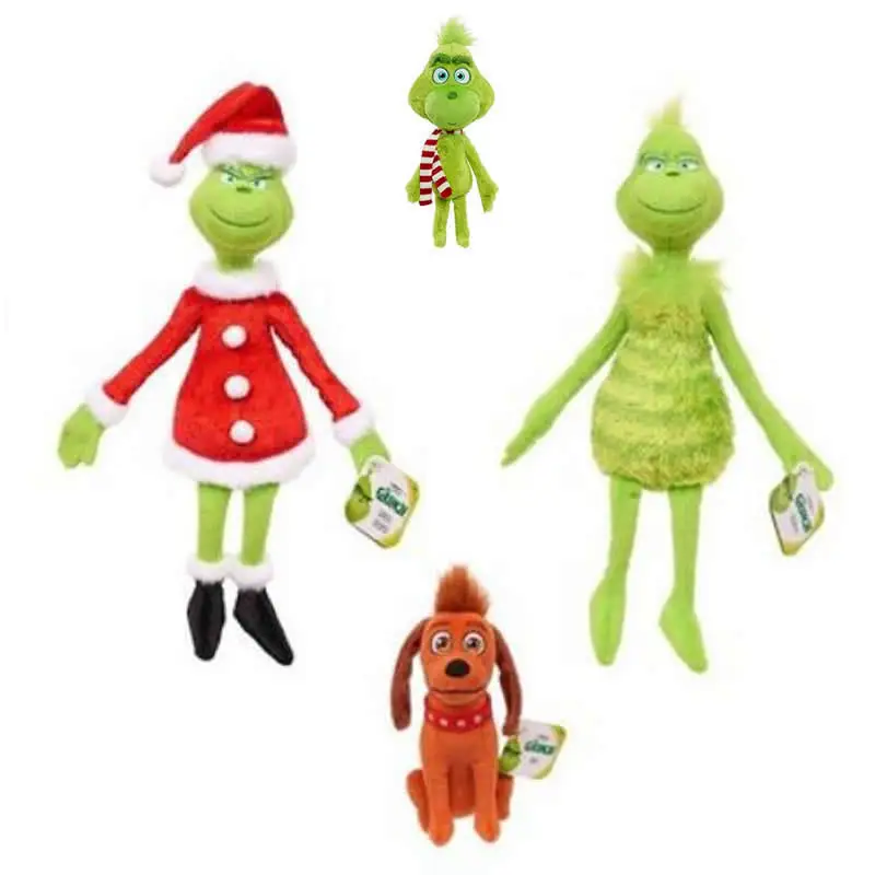 Grinch плюшевые игрушки 18 38 см как украли Рождество Max собака куклы мягкие для детей