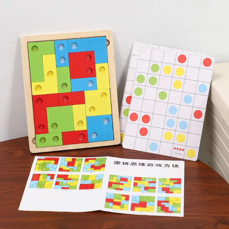 

Children's exercise thinking logic toy Russian building block game development focus on early education of first year infants