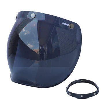 

Anti Fog Motorcycle Helmet Lens Set Frame Bubble Visor 3 Snap Universal Durable UV Protection Scratch Resistant Dustproof Retro