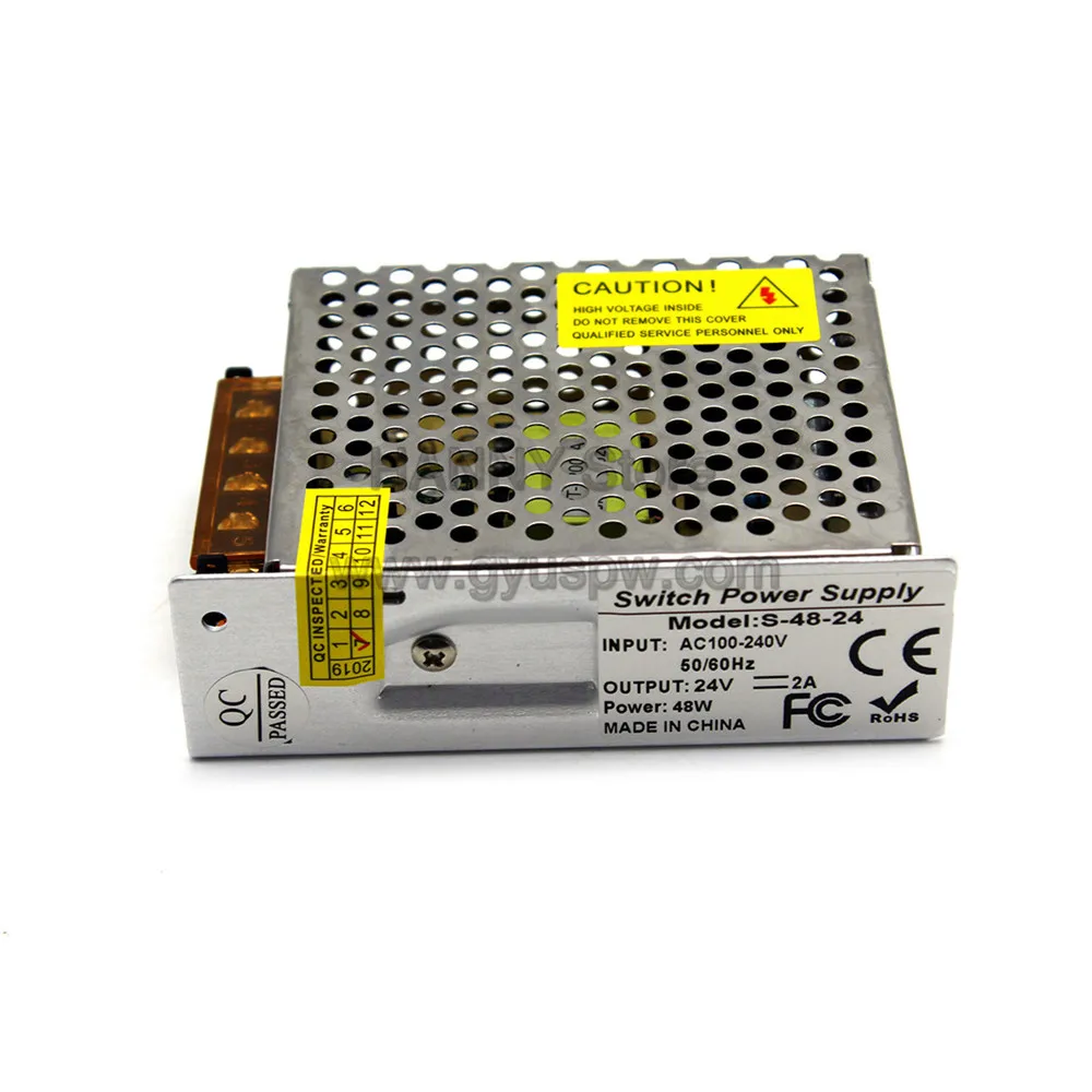 Один выход DC24V 48 Вт блок питания Transformer трансформатор 100-240 В AC к DC 24 В SMPS для светодиодных полос освещения монитор CCTV DIY