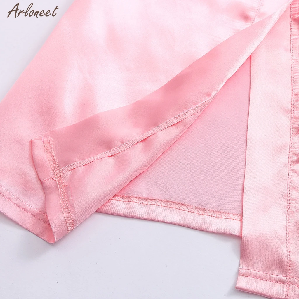 Kids Children Summer Toddler Baby Kid Solid Silk Satin Kimono Robes Bathrobe Birthday Girls Sleepwear Clothes Baby Bathrobe
