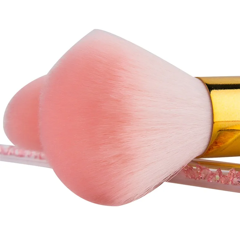 5pcs Unisex Cosmetic Beauty Make Up Tool Transparent Brush Crystal Brushes Foundation Blending Power Eyeshadow Brush B1