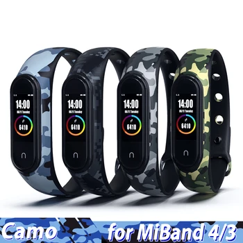 

For Xiaomi Mi Band 4 Strap Band4 Miband4 Miband 4 3 Bracelet Silicone Camouflage Replace Strap Correa Accessories Replacement 4