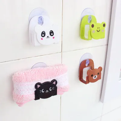 

Lovely Carton Dish Cloth Sponge Holder with Suction Cup Home Kitchen Accessories Organizer Sucking Sink Storage Shelf Container