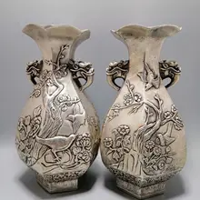 2 шт античная медь, античная ваза, тонкое мастерство цветочные вазы для дома