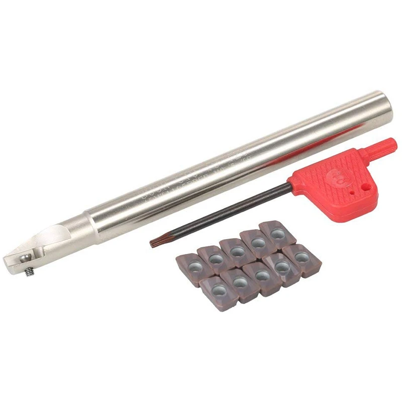 

10PCS APMT1135 M2+1PCS 10mm Tool Holder BAP300R C10-10-120L-1T CNC Tools Milling Cutter Insert Lathe Cutter