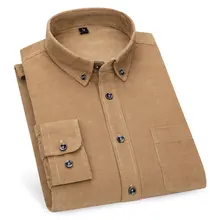 Новинка, высокое качество, хлопок, вельвет, мужские рубашки, одноцветные, с длинным рукавом, модные, мягкие, для офиса, для мужчин, на каждый день, для работы