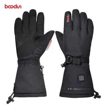 

high quality BOODUN Outdoor Warm Electric Heated Heating Gloves 3 Modes USB Charging Five fingers heating waterproof