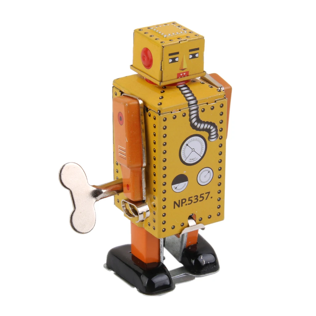 Vintage Style Wind Up Tin Toy MS651 Mechanical Robot Metal Toys Gift