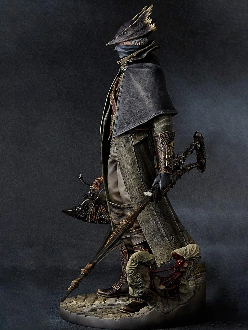 Дешево Bloodborne старый охотников из ПВХ, движущаяся фигурка, 30 см Gecco 1 6 весы Hunter Рисунок Модель игрушки коллекционные куклы подарок