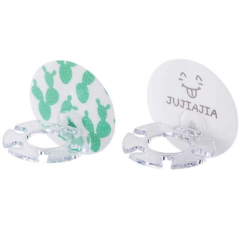 

2 Pcs Plastic Toothbrush Holder Toothpaste Storage Rack Shaver Toothbrush Dispenser - White & Green