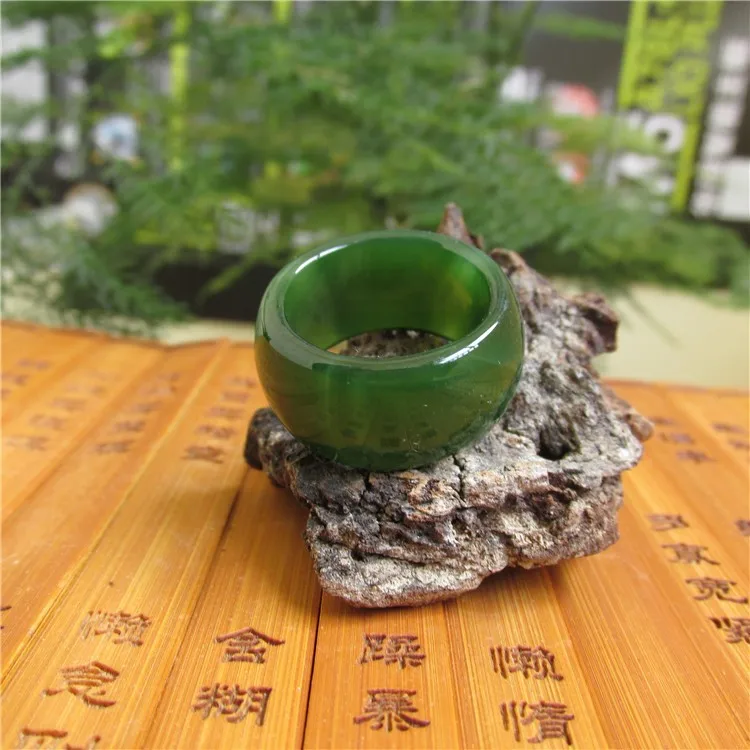 Ancho de anillo de sardonyx verde imperial Natural de modelos masculinos y femeninos productos de correción de tirón de an