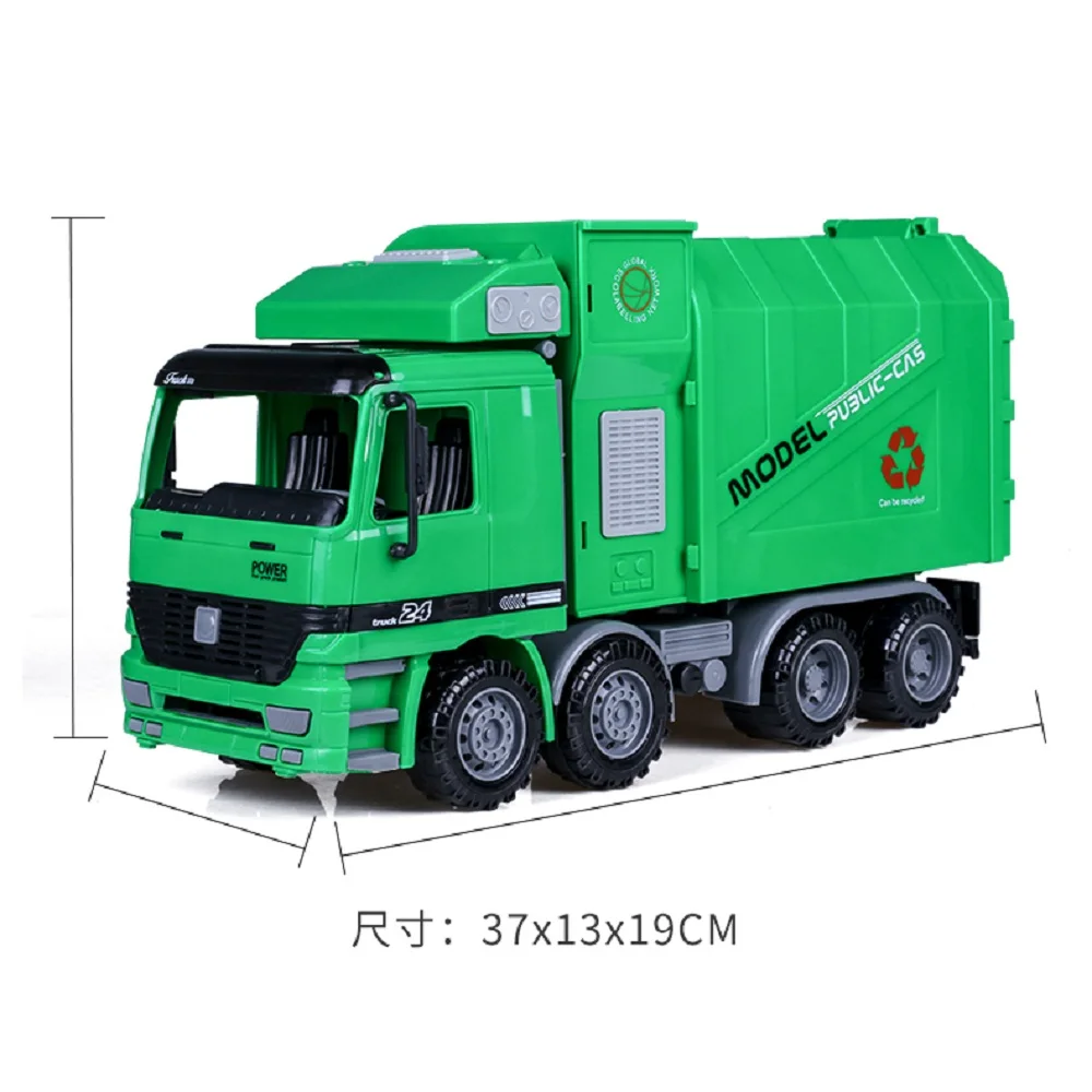 Green children's luminous toy gift sound music inertia cleaning car