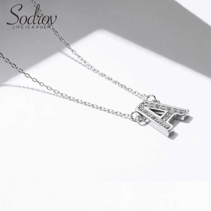 SODROV 925 пробы Серебряное ожерелье с 5 буквами A L s m N серебряное ожерелье с подвеской 925 Серебряное ювелирное ожерелье