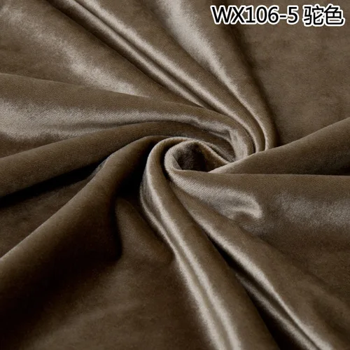 Wide150cm серый измельченный шелк Бирюзовый бархат диван шторы ткань для подушек обивка Велюр ткань плюш диваны материал - Цвет: Camel