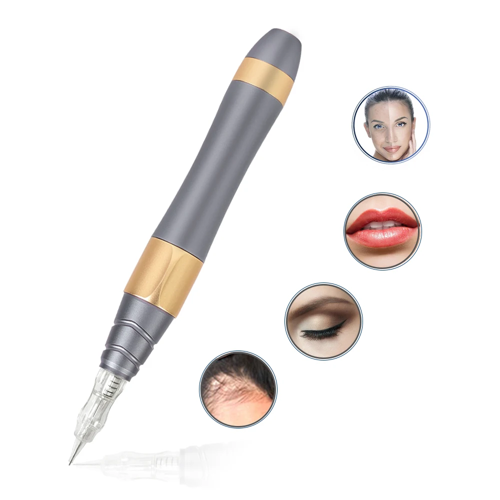 

Newest Professional Tattoo Machine Typewriter For Permanent Makeup Eyebrows Microblading Makeup Kit With Tatto Cartridges Needle
