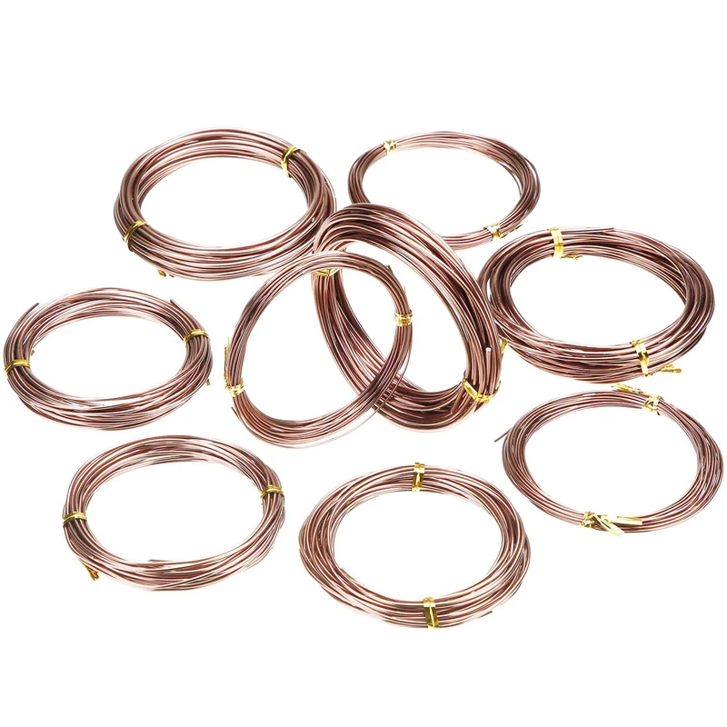 Bonsai Wires Anodized Aluminum 3 Sizes (1.0 Mm,1.5 Mm,2.0 Mm) 9 Rolls Total 147 Feet