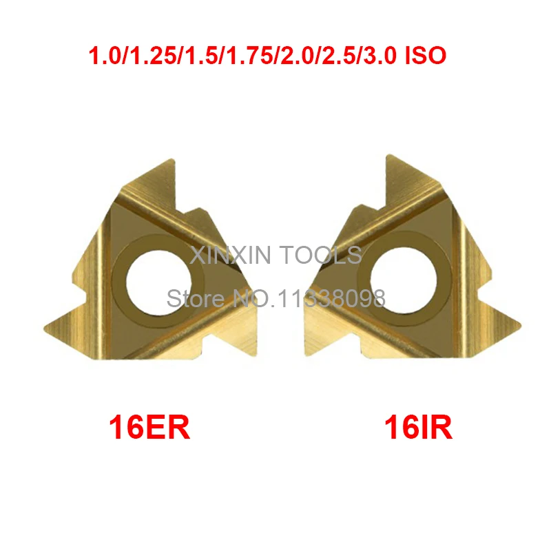 

10 шт. 16ER 16IR 16 ER IR 1,0/1,25/1,5/1,75/2,0/2,5/3,0 ISO, Индексируемые карбидные вольфрамовые резьбовые Токарные Вставки внутренняя Метрическая