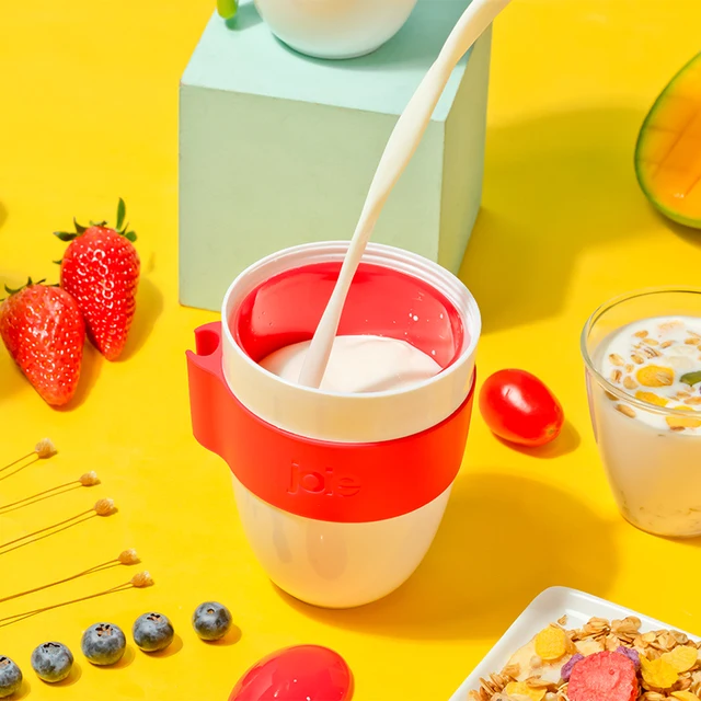 Joie Reggeli Csésze Hordozható Különböző Színű Joghurtos Dió Gabona Gyümölcs Saláta Müzli Piknik Palack Ajándék Diétás Tartály Kanál - Image 4