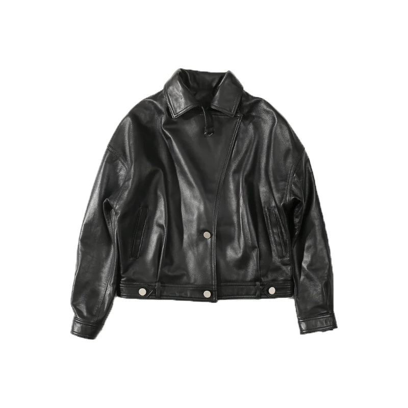  2019 Autumn New Short Leather Clothing Female Jacket Leather Jacket Women Genuine Leather Coat