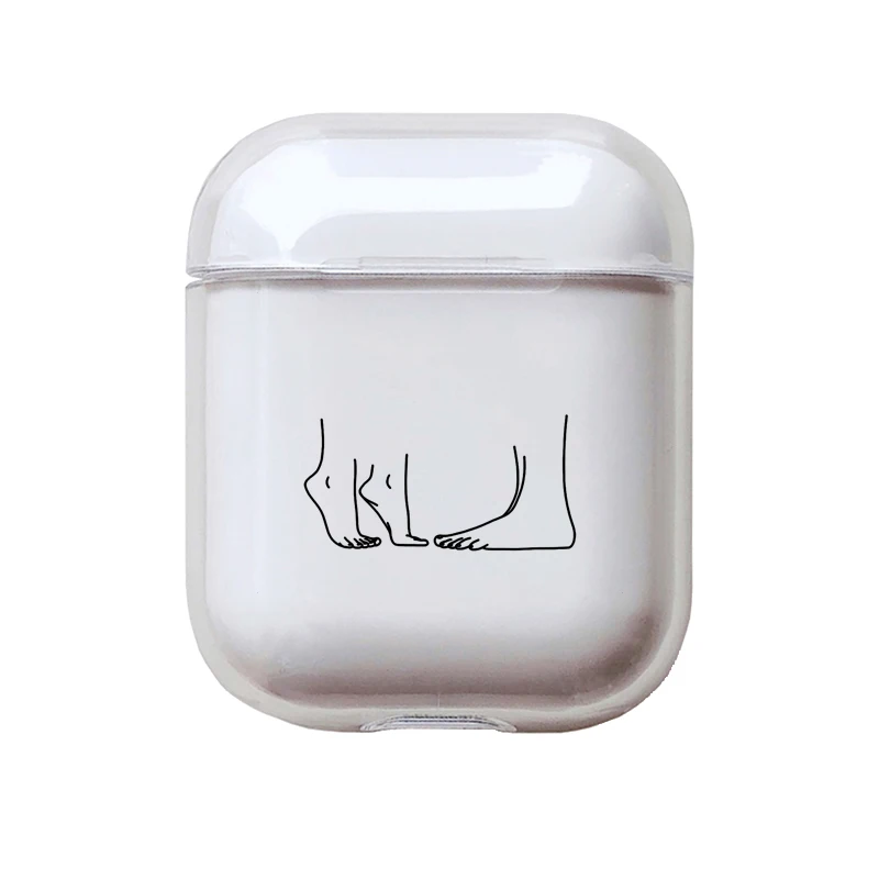 Мягкий милый Чехол Air Pods для Apple airpods, роскошный простой чехол для влюбленных, прозрачный чехол Airpods для наушников, аксессуары, чехол