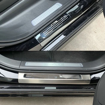 

4 Pcs Threshold Cover Fit For Volvo XC90 2020 Stainless Steel Outer Side Door Sill Guard Scuff Trim Car Accessories Protector