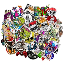 Lot de 10, 30, 50, 100 pièces d'autocollants de terreur, Graffiti, squelette, dessin animé Cool pour enfant, ordinateur portable, Skateboard, moto, valise 